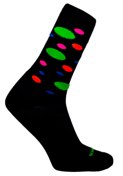 Meia Colors Balls Preto Cano Médio Partenza