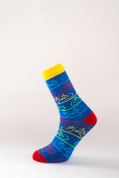 Meia Speed Azul Marinho Cano Médio Partenza