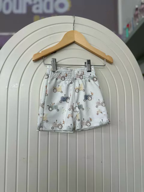 Conjunto Body Tratorzinho + Shorts Estampado