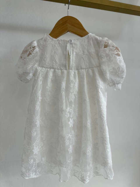Vestido Infantil Branco em Renda
