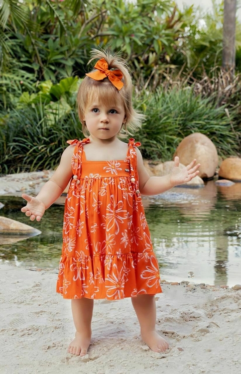 Vestido Floral Laranja
