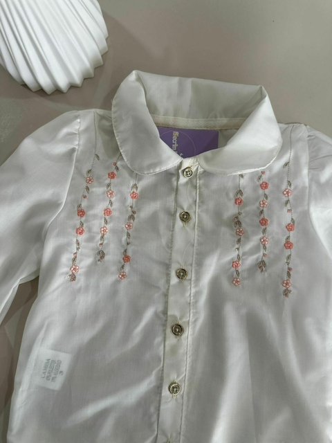 Conjunto Infantil Social em Moletinho + Camisete Branca Bordada