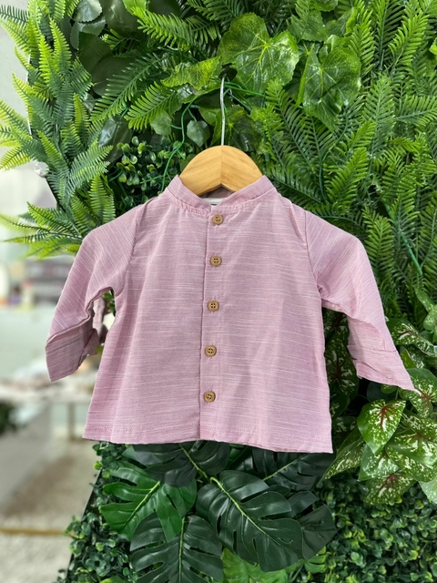 Camisão Infantil Rosa com Botões