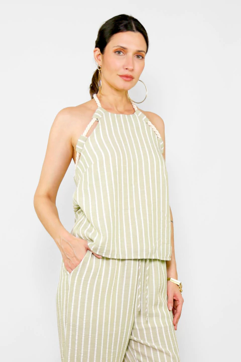 Regata Nautica com Alça de Cordão Central Park Verde - comprar online