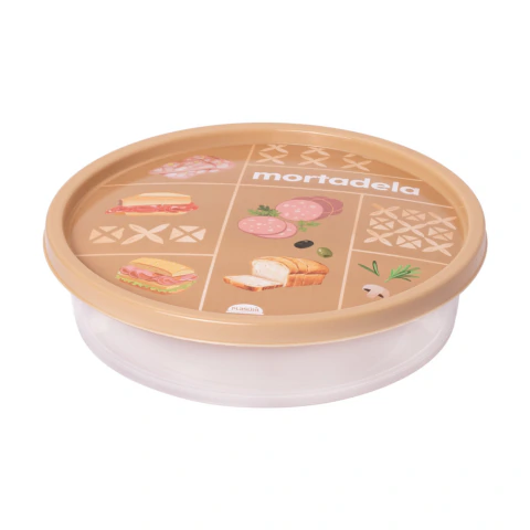 Porta mortadela 750 ml - Bege Madeira