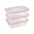 Conjunto 3 Potes Pop Retangulares 1,2 L