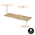 Imagem do Kit 4 Prateleira Reta Pinus + Suporte Invisível 60x20x1,5