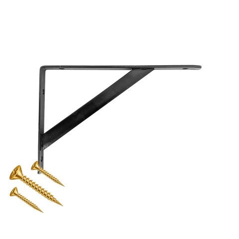 Kit 2 Mão Francesa Aço 25cm Preto - comprar online