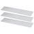 KIT 3 Prateleira Reta Branco + Suporte Invisível 80x20