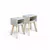 2x Velador Antártica - Velador blanco Moderno mesa de noche con 1 cajón y 1 espacio