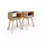 2x Velador Barcelona - Velador madera Moderno mesa de noche con 1 espacio