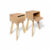 2x Velador Madrid - Madera Con Cajón Y Puerta - Mesa De Noche madera