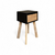 2x Velador Nogre - Velador negro con puerta - tienda online