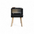 2x Velador XL Dark - Velador negro con puerta - muevle