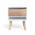 2x Velador Andes - Velador madera con blanco Moderno mesa de noche con 1 cajón, puerta y 1 espacio. - tienda online