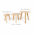 Trio Mader XL - Set de mesas de centro , plantas y lateral de madera - muevle