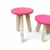 Trio Pink - Set de mesas para plantas fucsia de madera - Edición limitada en internet