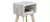 Velador Antártica - Velador blanco Moderno mesa de noche con 1 cajón y 1 espacio - comprar online