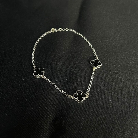 Pulseira de Prata 3 Trevos