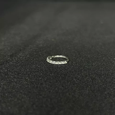 Piercing de Prata Argolinha Cravejada