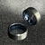 Par de Alianças de Tungstênio Chanfrada Preto Fosoc C/Interior Azul - comprar online