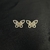 Brinco Folheado a Ouro Borboleta Toda Cravejada