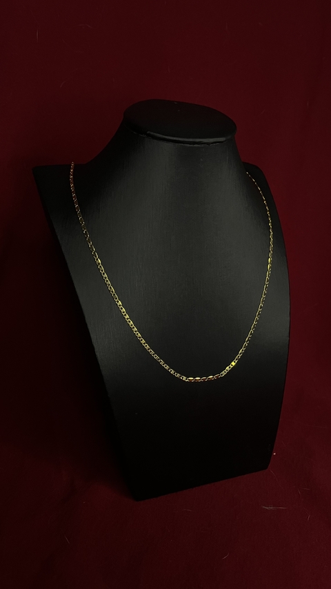 Corrente Folheado a Ouro Piastrini 2mm 60cm