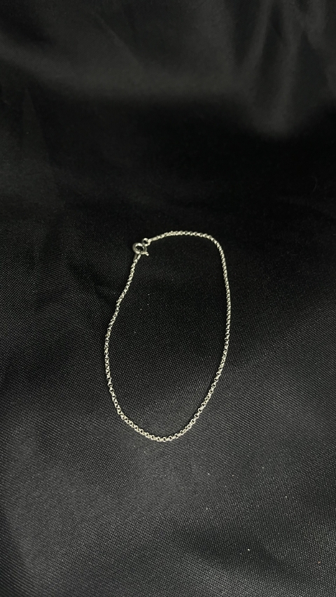 Pulseira de Prata Elo Português 1mm