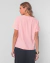 Blusa Social Feminina Salmão Manga Curta Crepe - comprar online