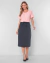 Saia Midi Reta Feminina Social Casual Preta Crepe na internet
