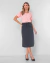 Saia Midi Reta Feminina Social Casual Preta Crepe
