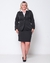 Conjunto Terninho Feminino Plus Size Saia e Blazer