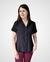 Camisa Social Feminina Manga Curta Preta Tricoline - comprar online