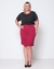 Saia Secretária Feminina Plus Size Bordô Two Way - comprar online