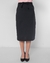 Saia Midi Reta Feminina Social Casual Preta Crepe