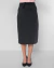 Saia Midi Reta Feminina Social Casual Preta Crepe