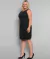 Vestido Social Feminino Sem Mangas Plus Size Tubinho Preto Two Way