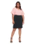 Blusa Feminina Salmão Manga Curta Plus Size Crepe na internet