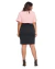 Blusa Feminina Salmão Manga Curta Plus Size Crepe - Lady's Zastraz Uniformes Femininos Sociais