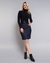 Saia Clássica Feminina Com Cinto Jeans Escuro - comprar online
