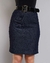 Saia Clássica Feminina Com Cinto Jeans Escuro - loja online