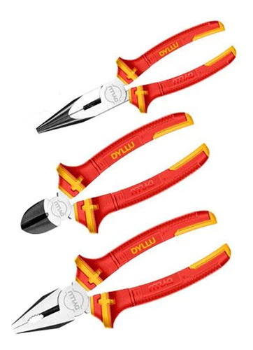 Juego Pinzas Aislados Dtps0633 Alicat Pinza Pza Punta 1000v