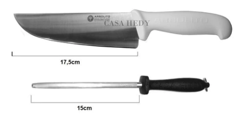 Kit Cuchillo Arbolito Carnicero Inox. 2907 Chaira Raya Boker