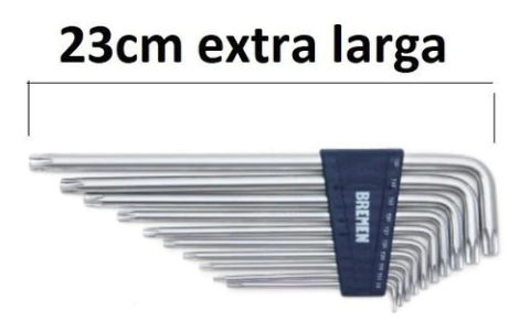 Llaves Torx Tamper Bremen 6907 Juego 10pz Extra Largas
