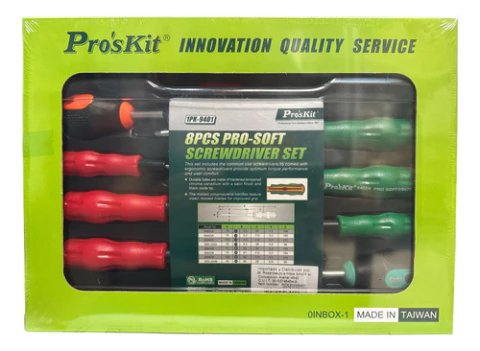 Juego De Destornilladores Proskit 1pk-9401 8 Pzas Ph1 Ph2