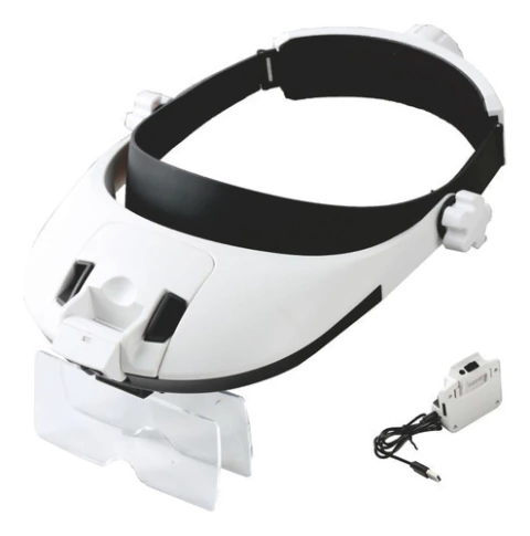 Lupa Manos Libres 5 Lentes Galileo Lv7520 Led Recargable Usb