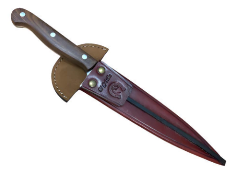 Cuchillo Arbolito 8308g Hoja 20cm Cabo Madera Con Vaina 8'' Marrón