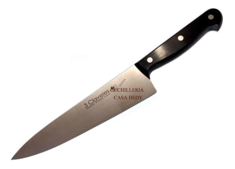 Cuchillo 3 Claveles Chef Uniblock 1167 Hoja 30cm Negro