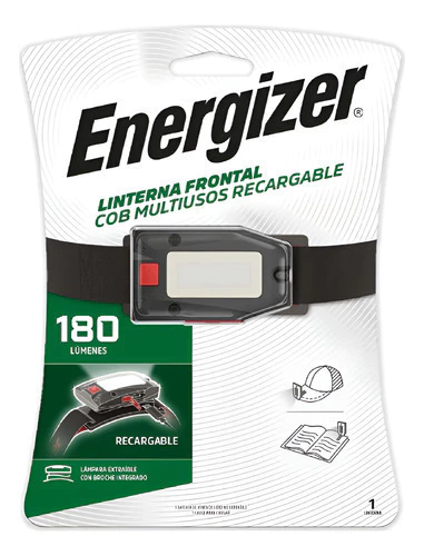 Linterna Vincha Recargable Energizer Frontal 180l Multiusos