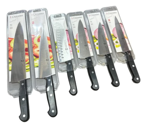 Set Cuchillo 3 Claveles Uniblock 7 Piezas Inox. España